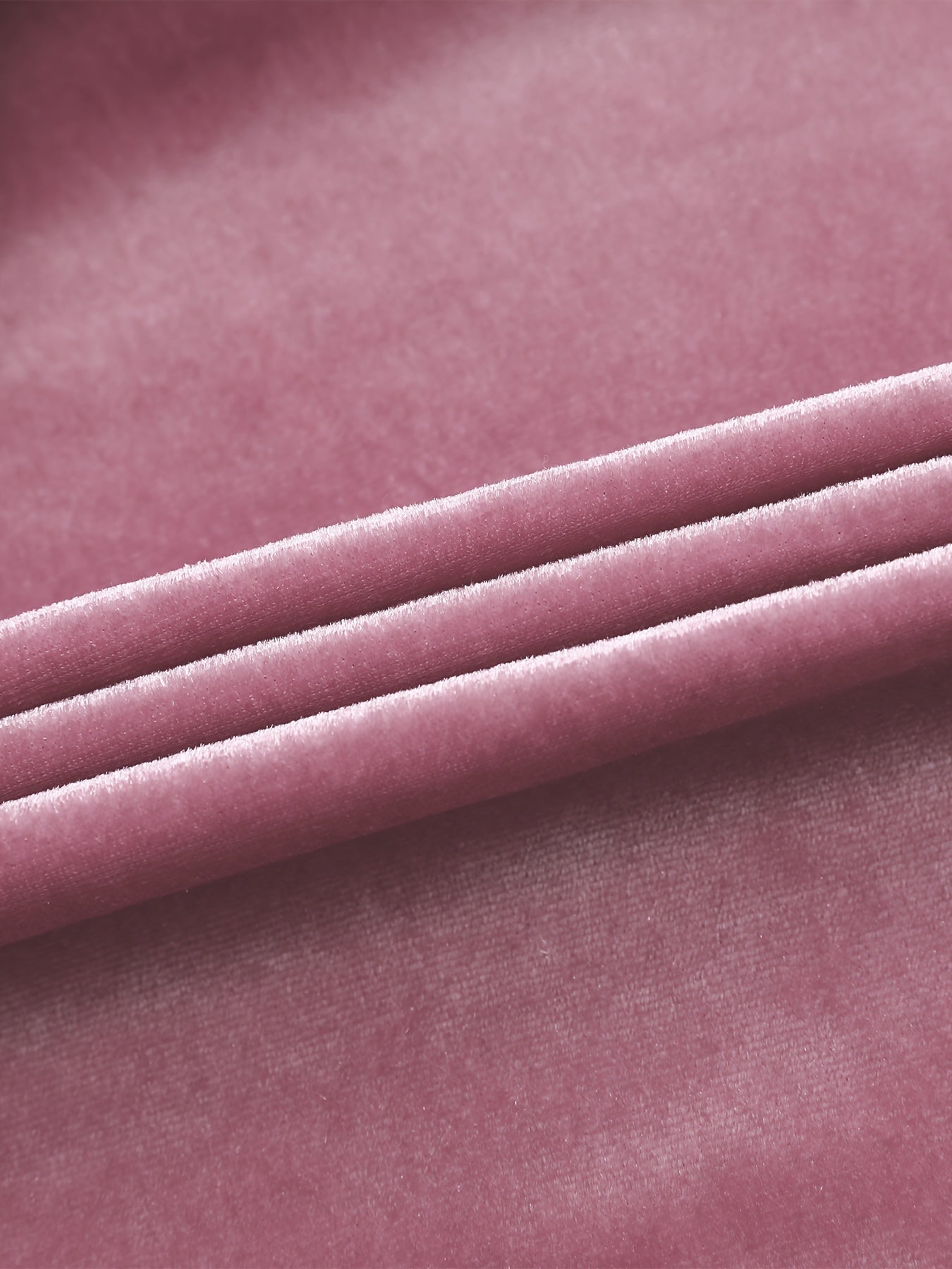 Sexy Pink Velvet Long Sleeve Deep V-Neck Dress