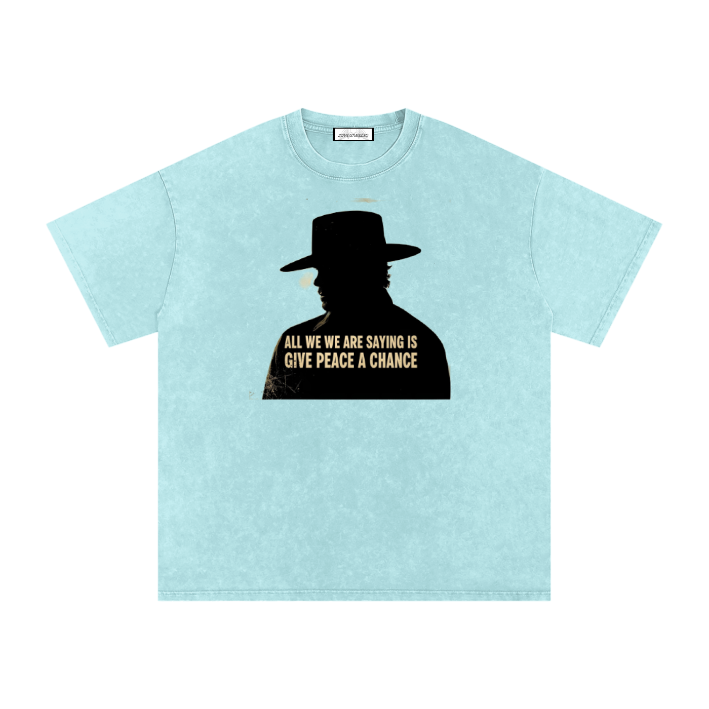 Snow Washed Oversized Cotton T-Shirt