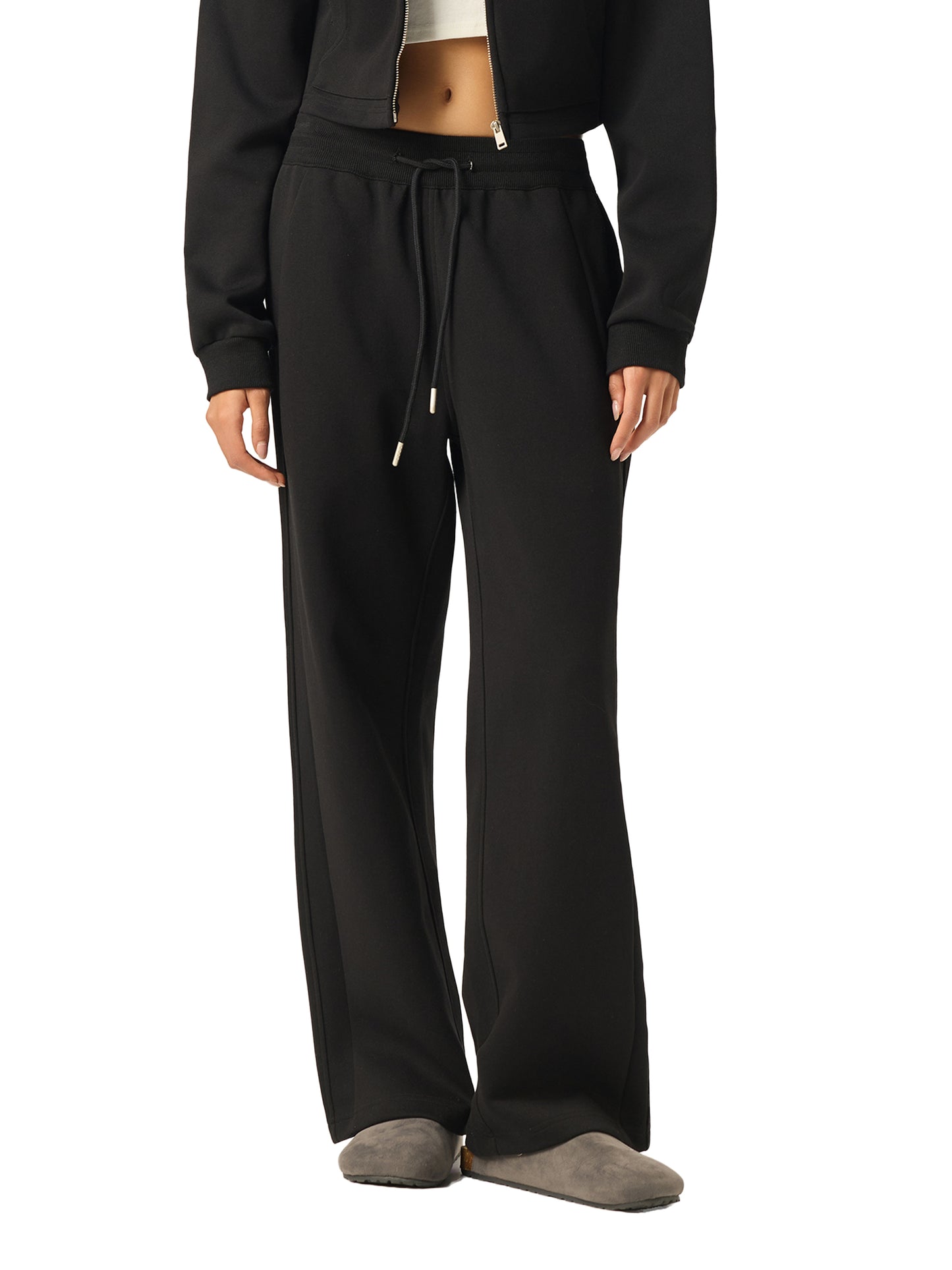 Essential Drawstring Straight-Leg Sweatpants