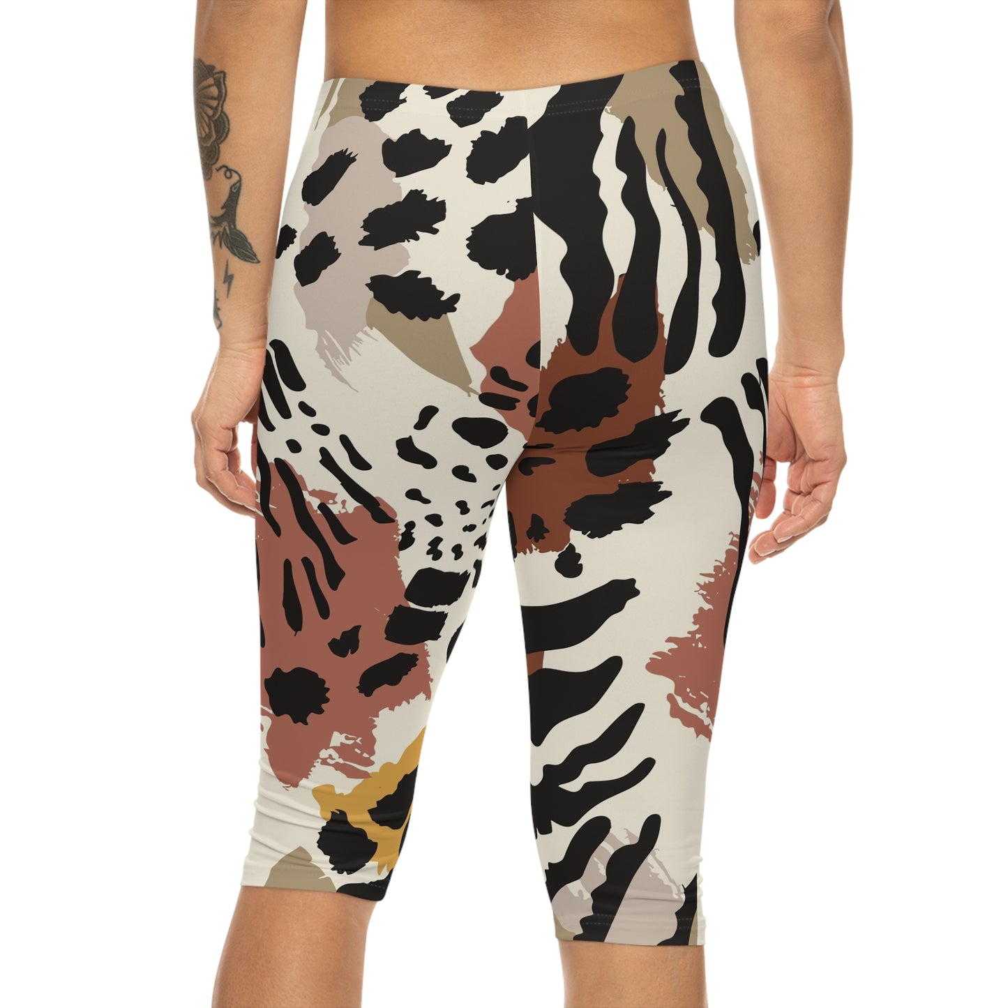 Wild Print Women’s Capri Leggings - Trendy & Stylish Activewear