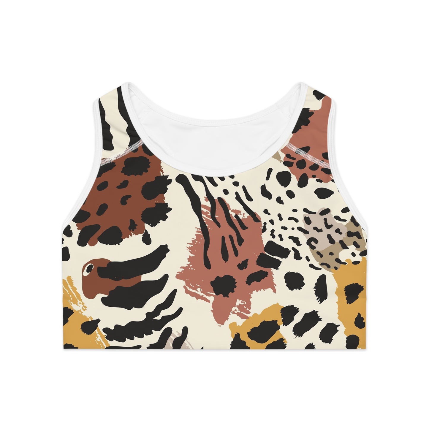 Wild Animal Print Sports Bra - Stylish Activewear for Comfort and Performance