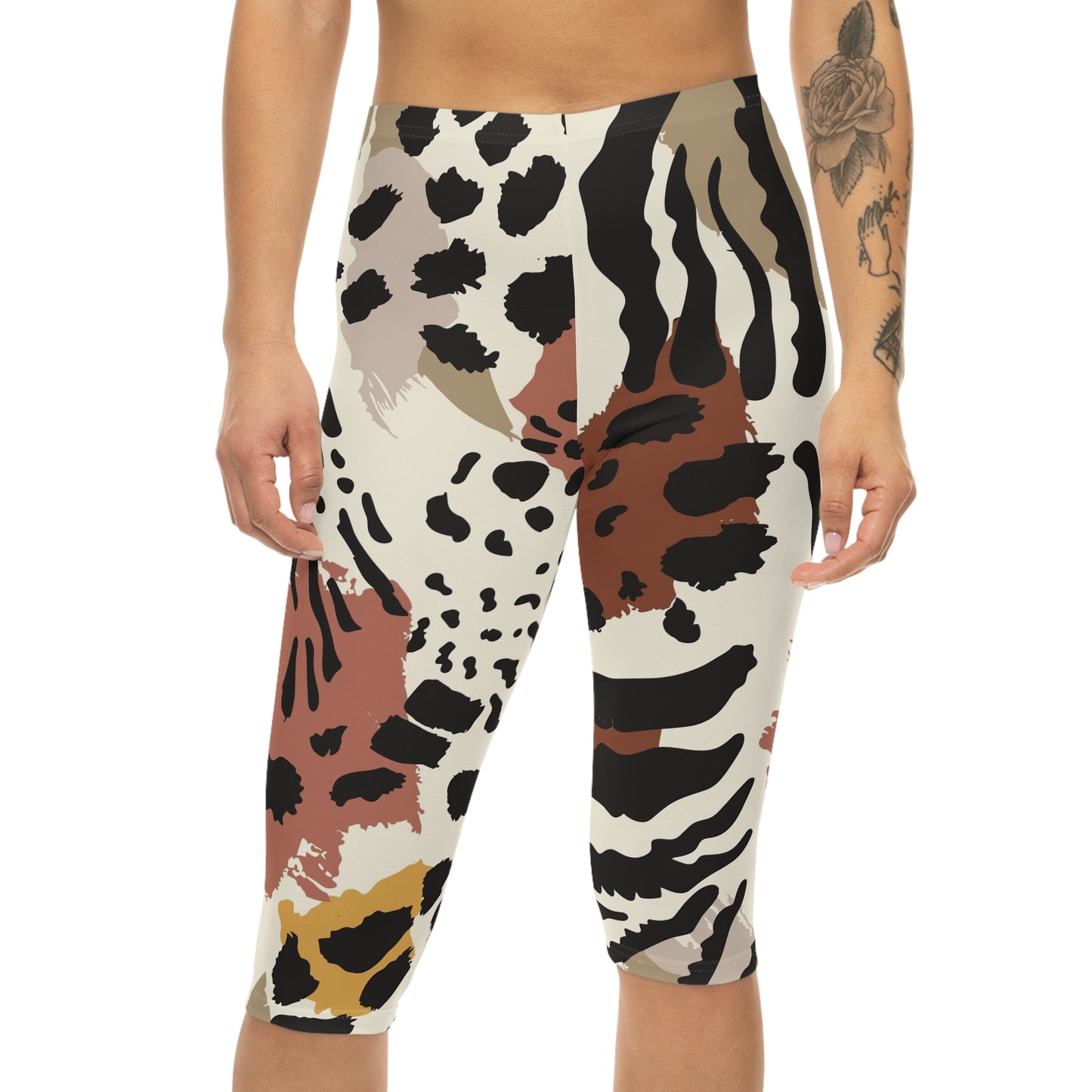 Wild Print Women’s Capri Leggings - Trendy & Stylish Activewear