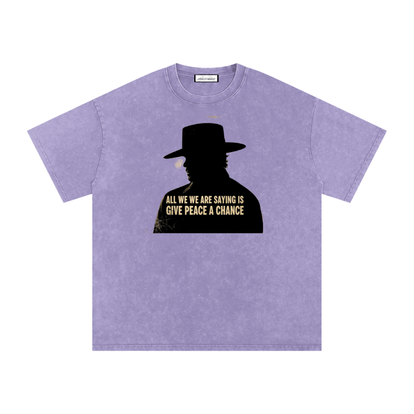 Snow Washed Oversized Cotton T-Shirt