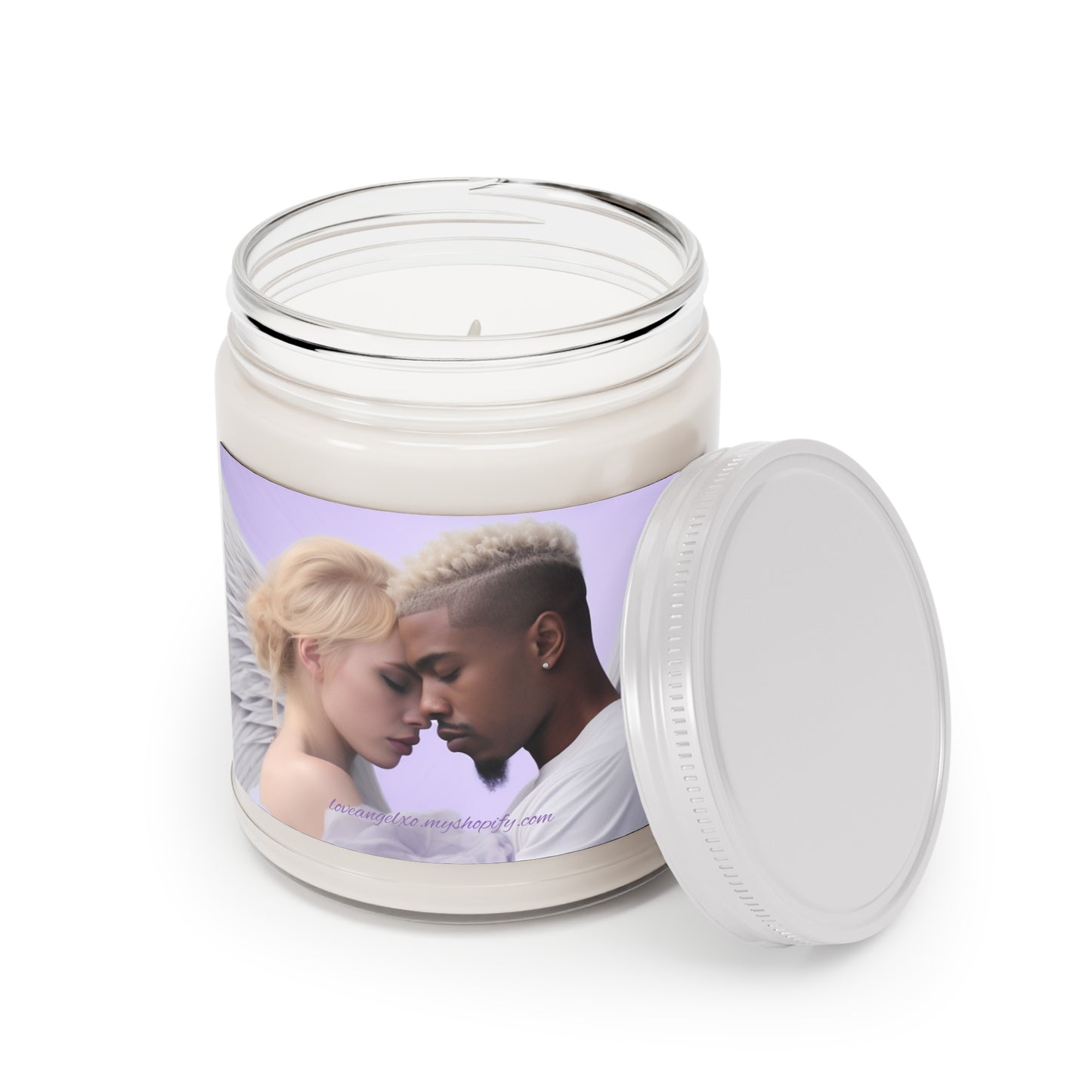 Romantic Scented Soy Candles - Angel Wings Design, 9oz