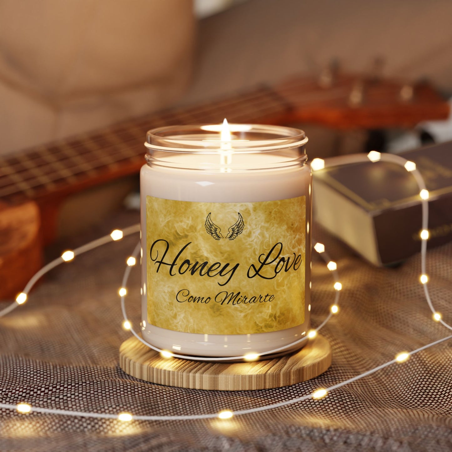 Honey Love Scented Soy Candle - 9oz Aromatherapy Candle for Relaxation and Home Decor