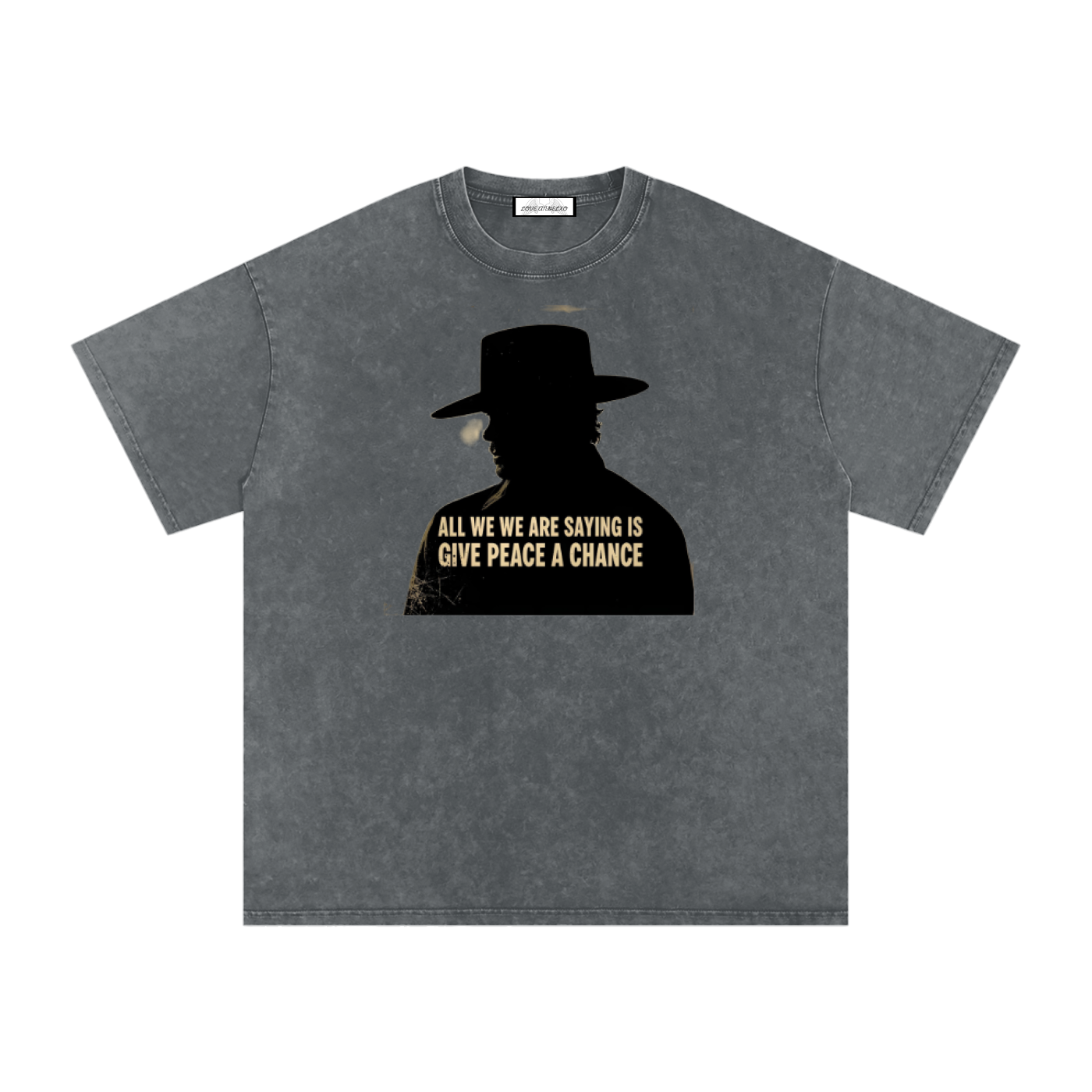 Snow Washed Oversized Cotton T-Shirt