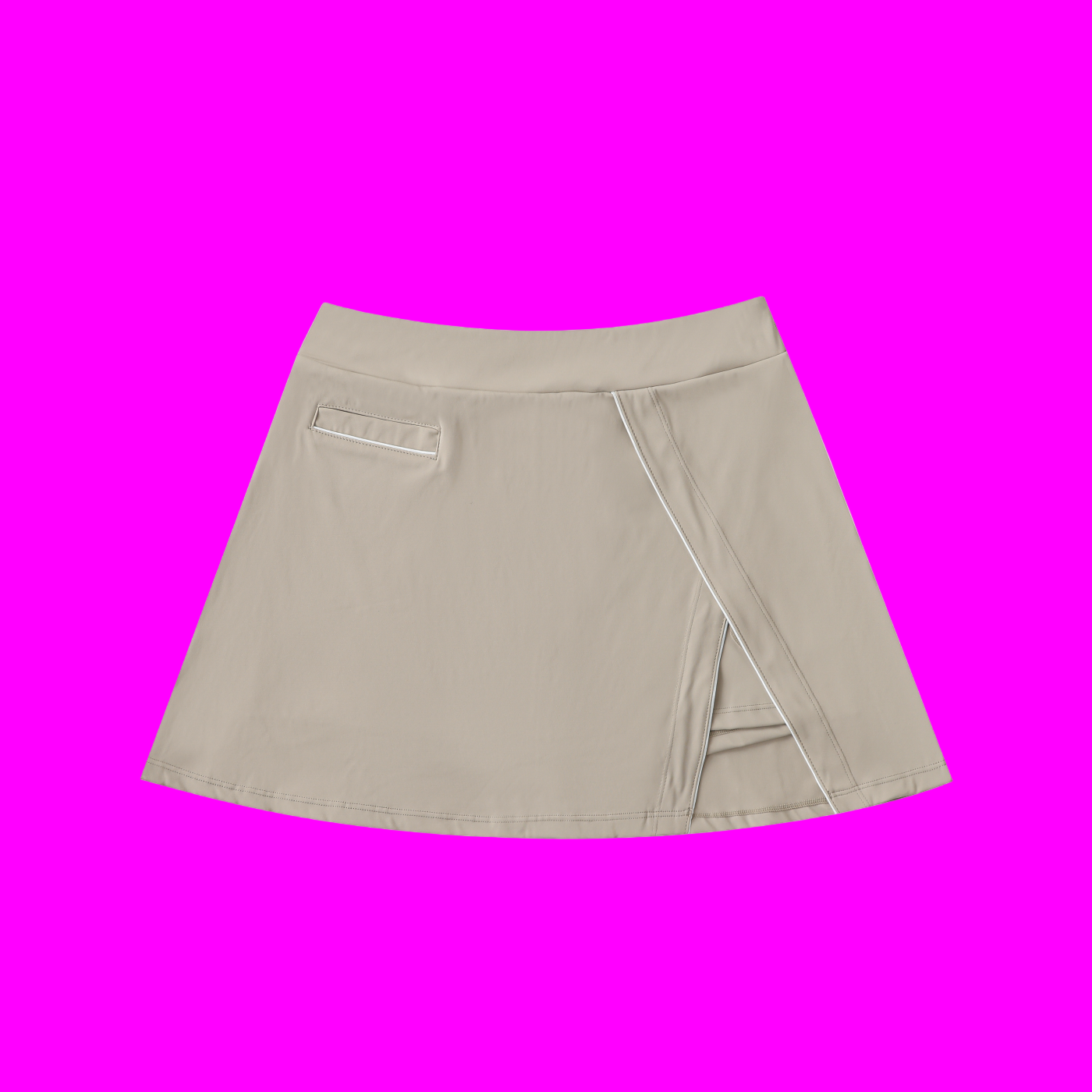 High-Waist Pocketed A-Line Skirt