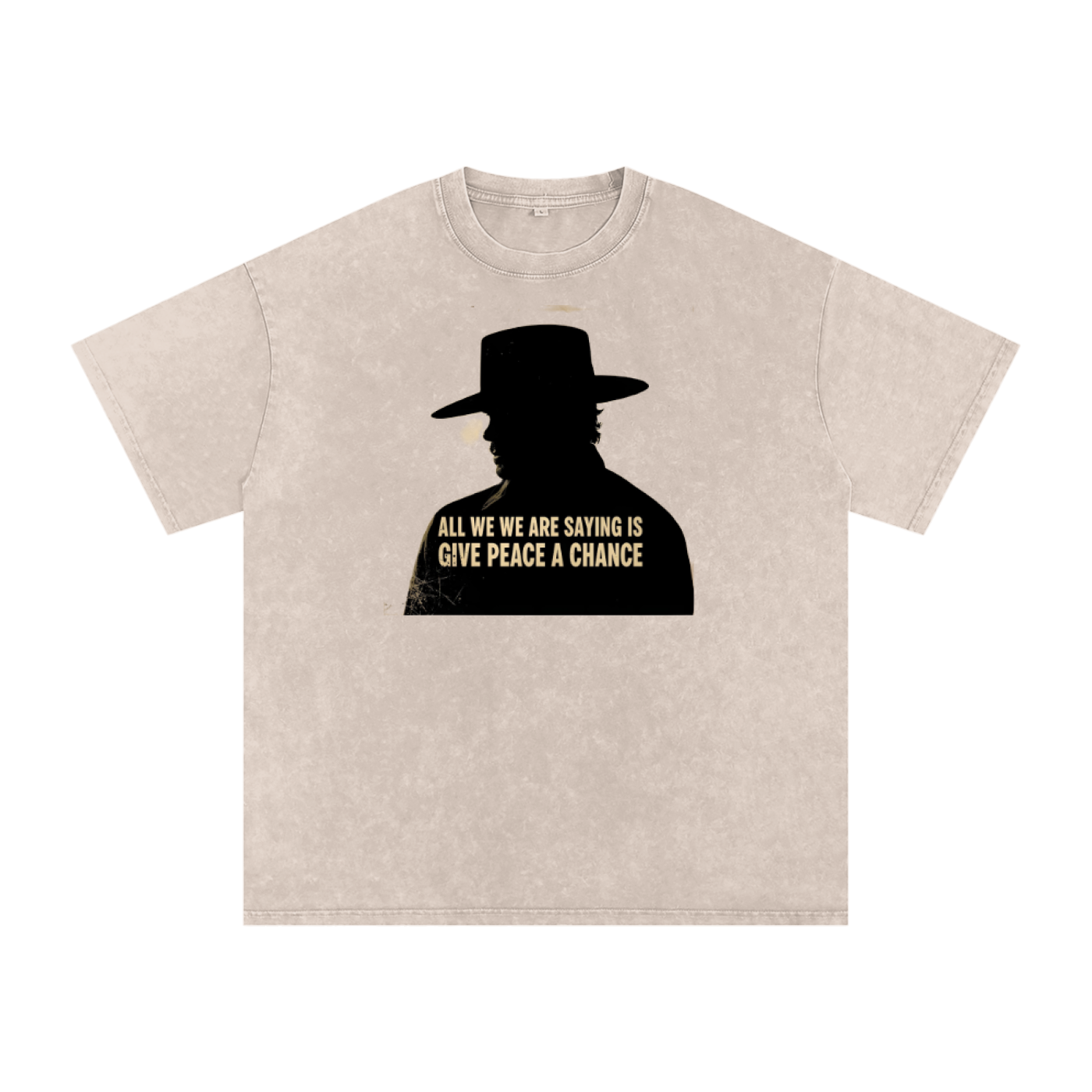 Snow Washed Oversized Cotton T-Shirt