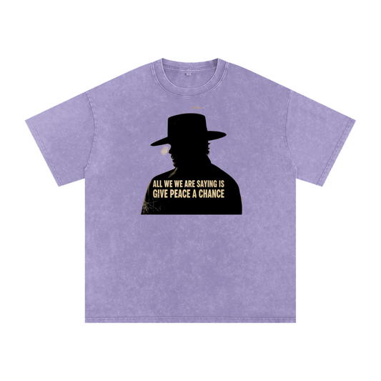 Snow Washed Oversized Cotton T-Shirt