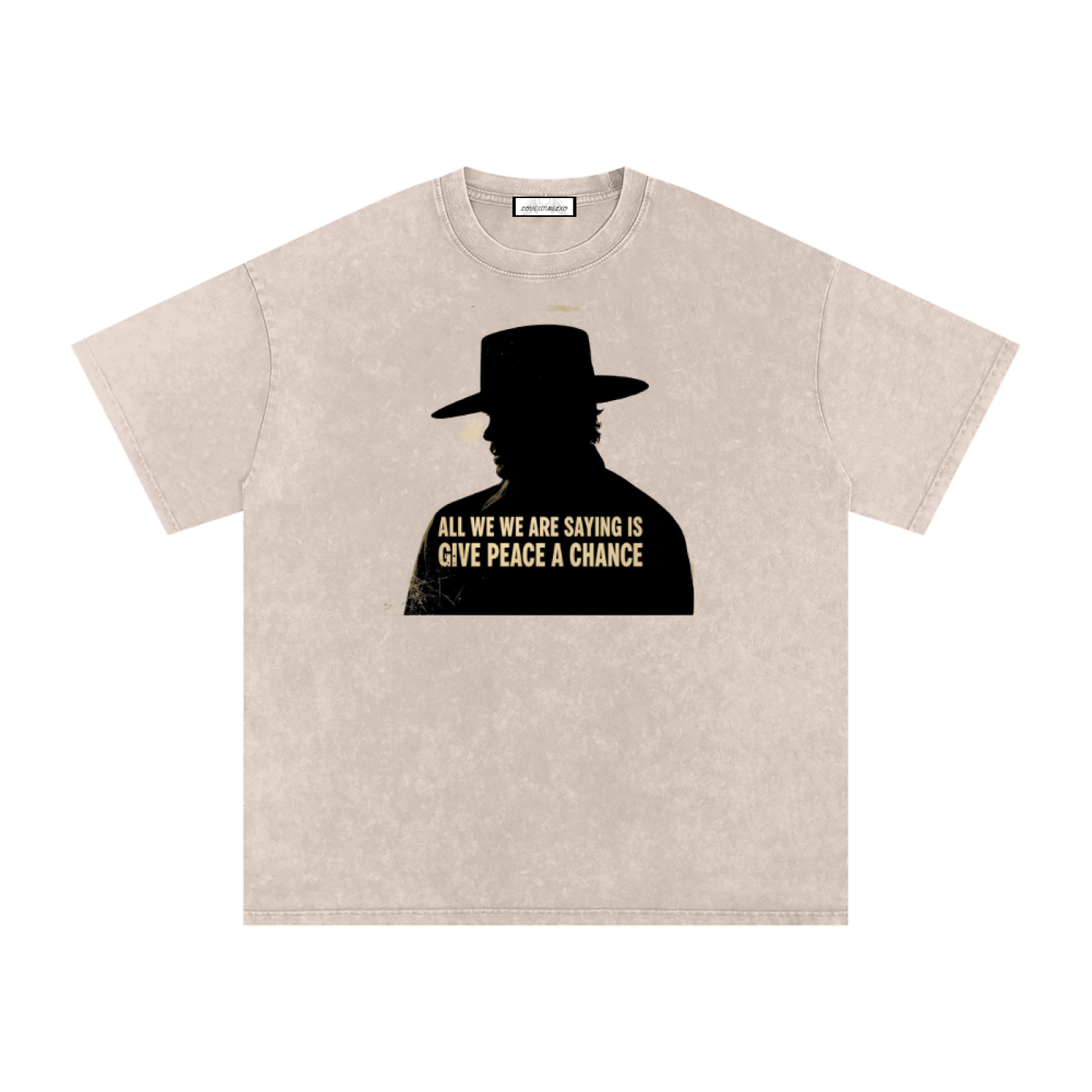 Snow Washed Oversized Cotton T-Shirt