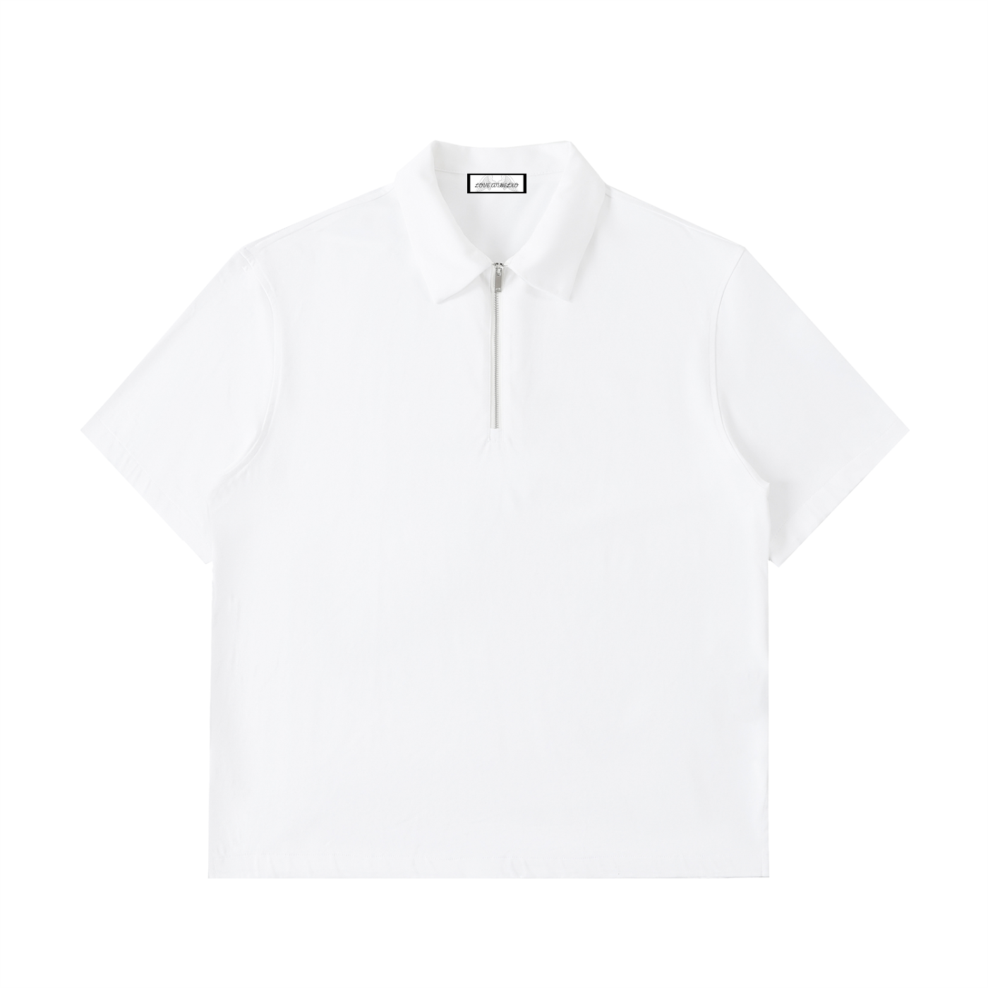 Half-Zip Cotton Polo Shirt