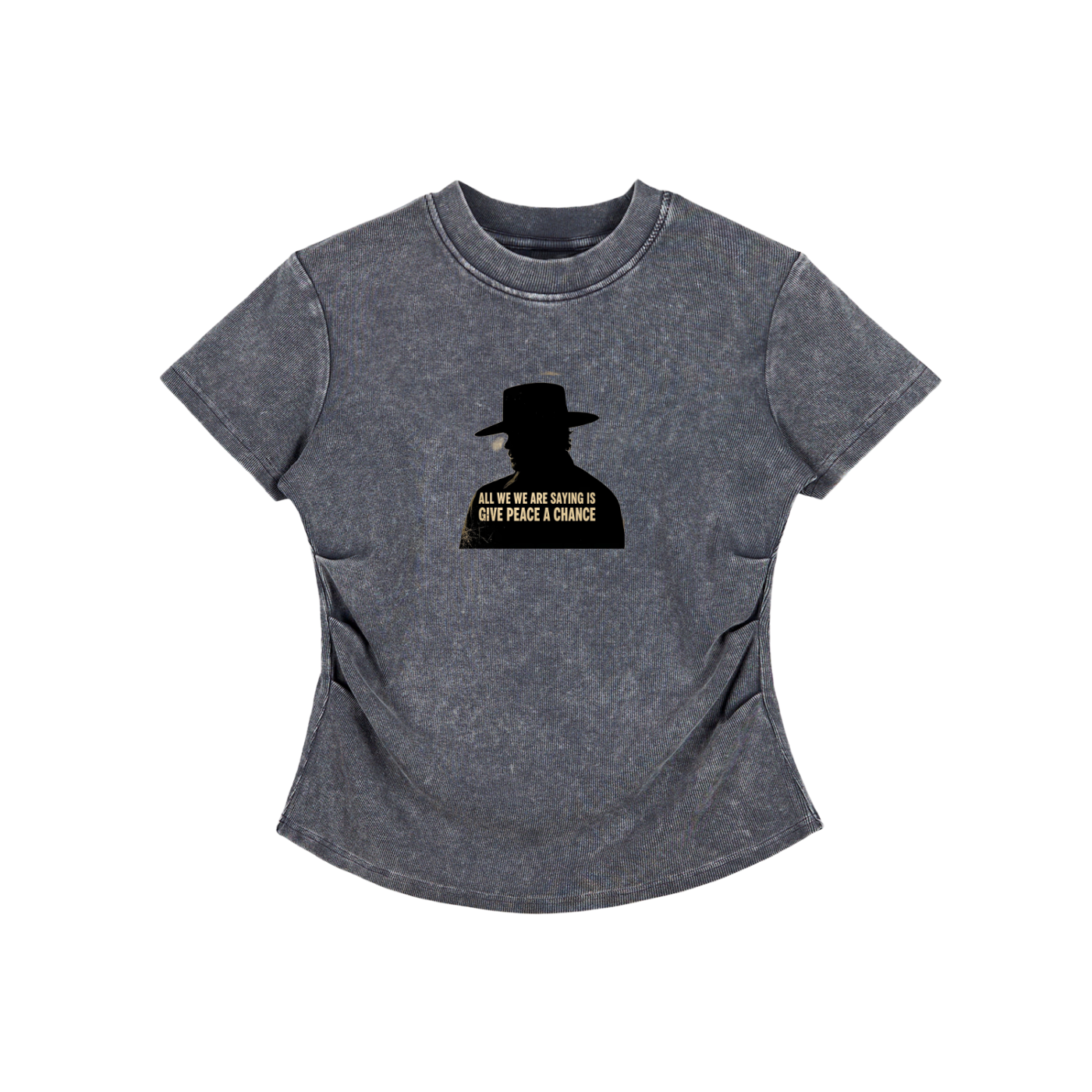 Vintage Washed Bodycon Cotton T-Shirt