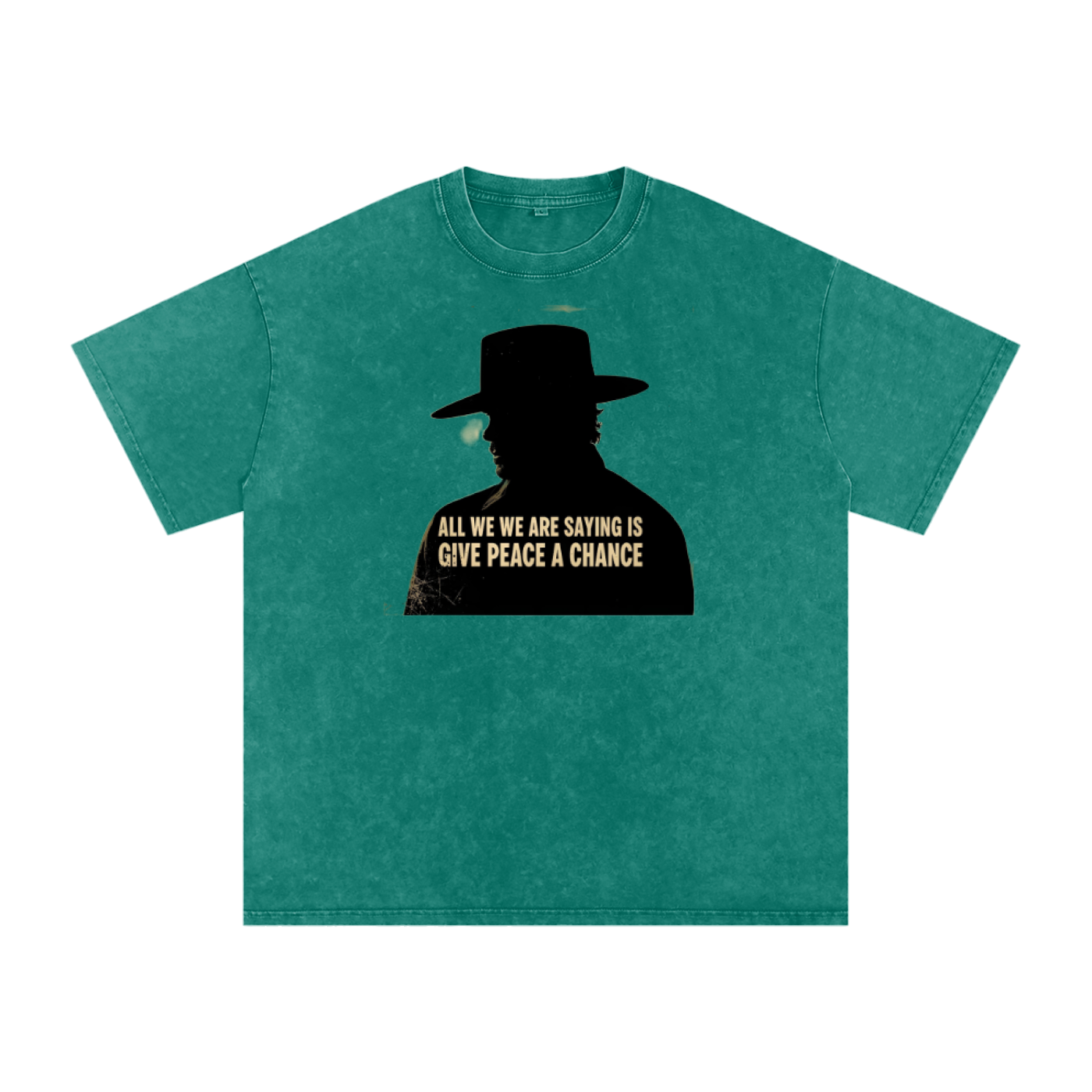 Snow Washed Oversized Cotton T-Shirt