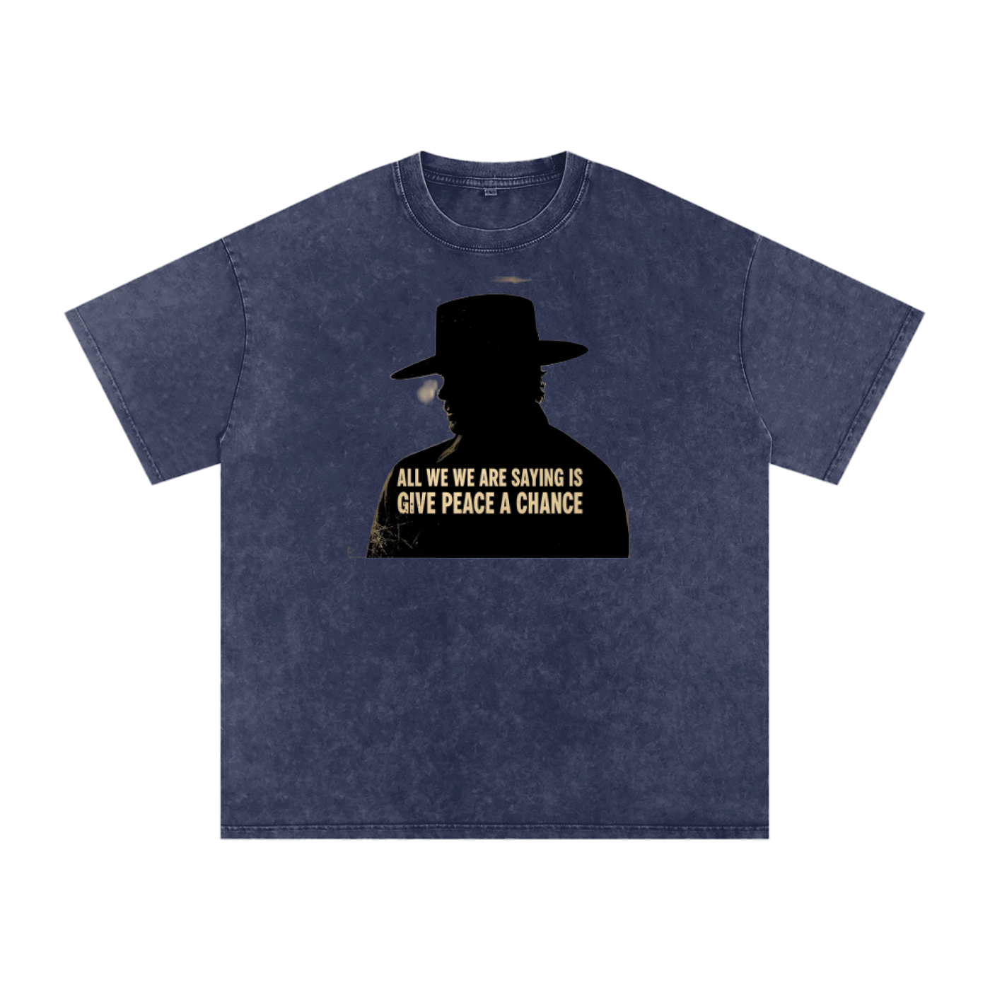 Snow Washed Oversized Cotton T-Shirt