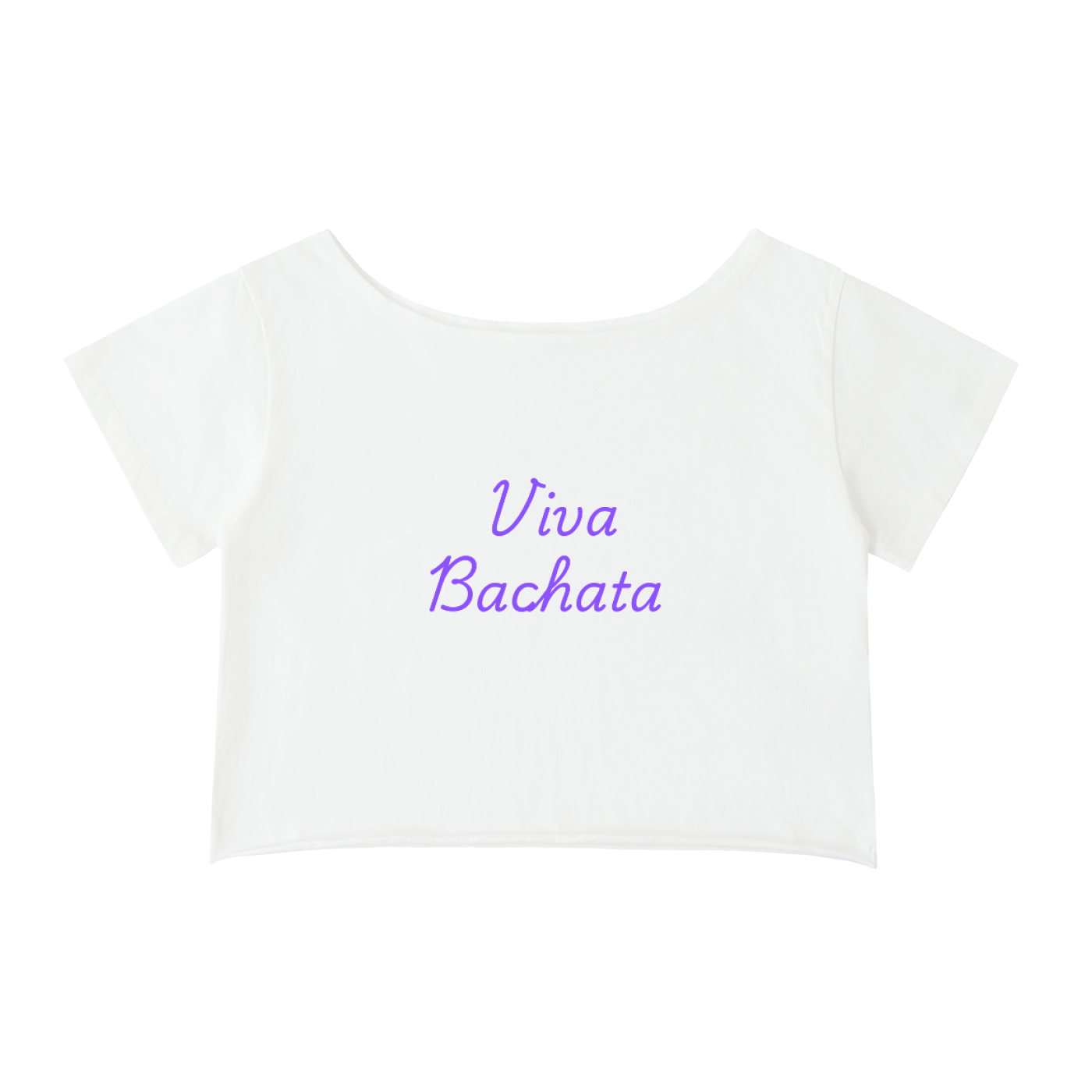 Off-Shoulder Rolled Hem Cotton T-Shirt