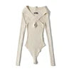 Front Hollow Out Women Fashion Sexy Bodysuit