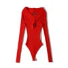 Front Hollow Out Women Fashion Sexy Bodysuit