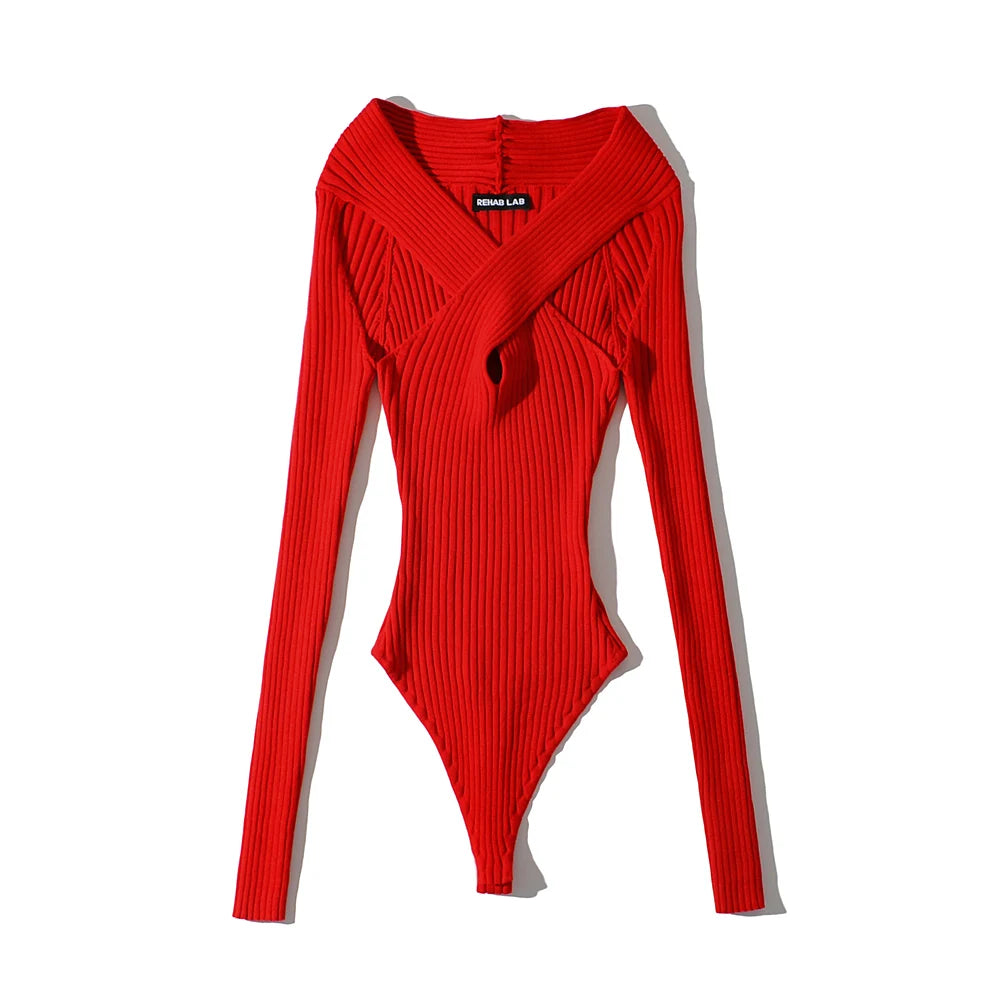 Front Hollow Out Women Fashion Sexy Bodysuit