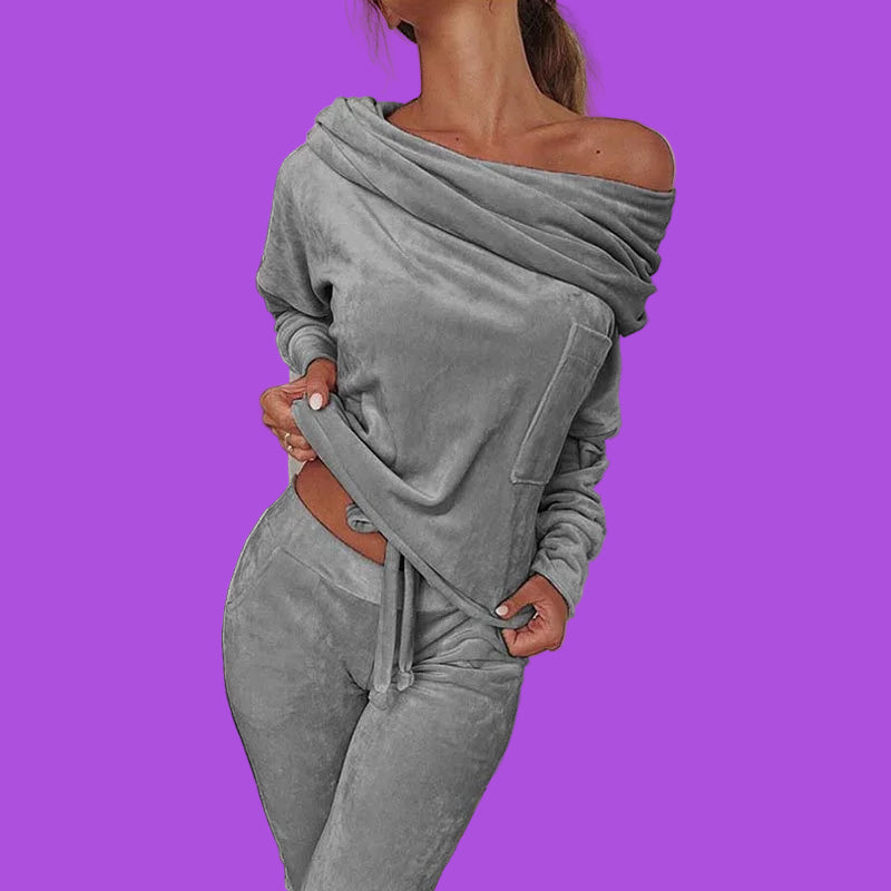 Femme Two Piece Velour Track Suit