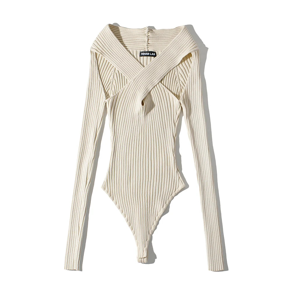 Front Hollow Out Women Fashion Sexy Bodysuit