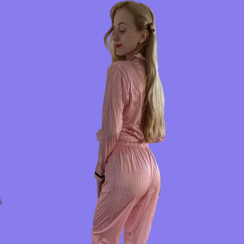 Collared Silk Pajama Set