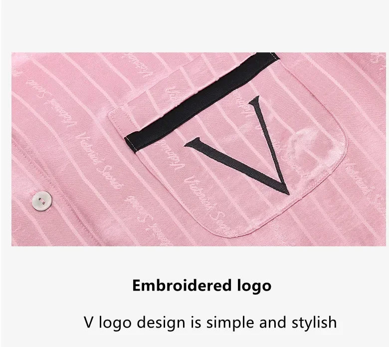 Collared Silk Pajama Set