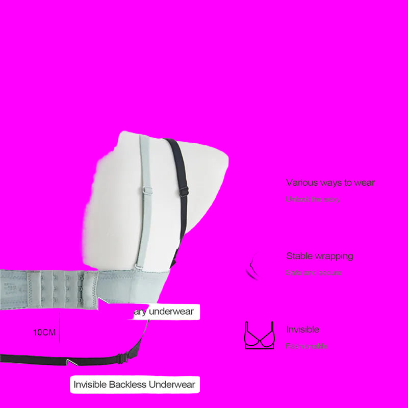 Deep U Plunge Backless Bra