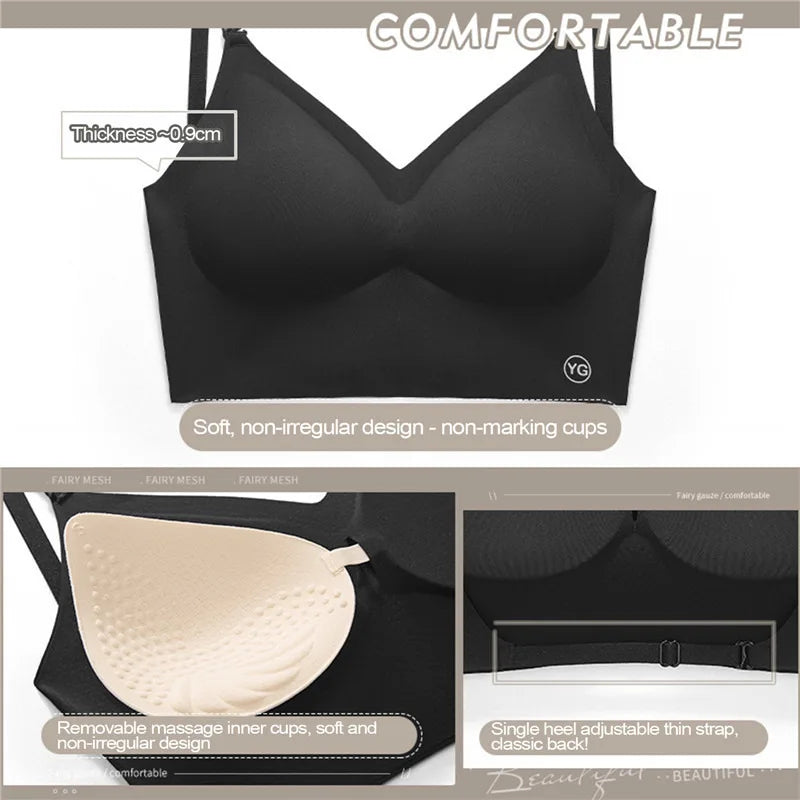 Deep U Plunge Backless Bra