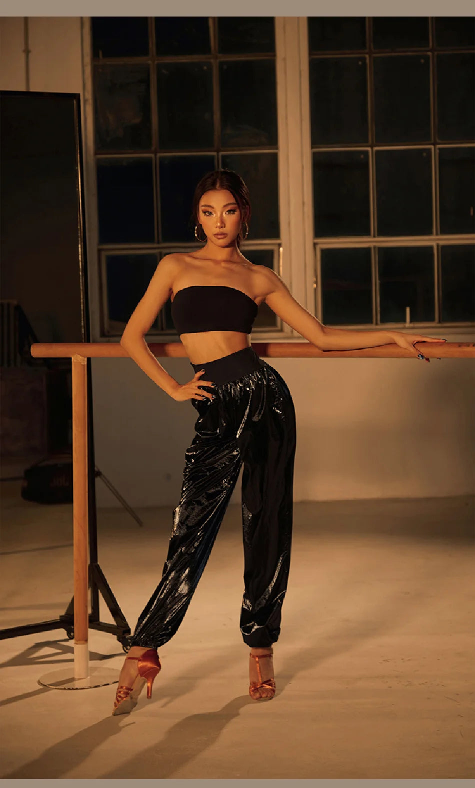 High Waist  Latin Dance Pants