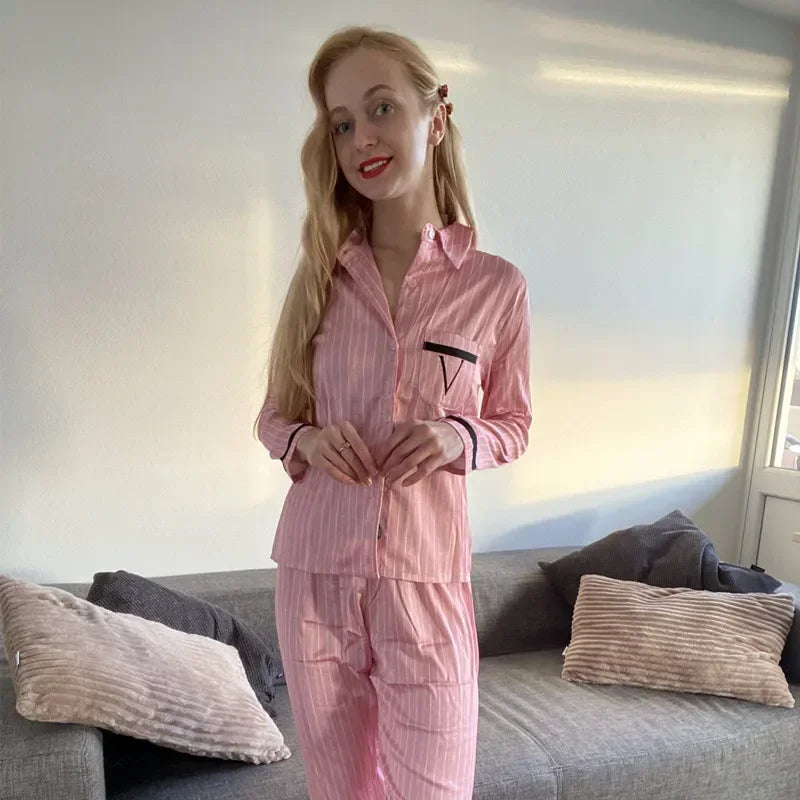 Collared Silk Pajama Set