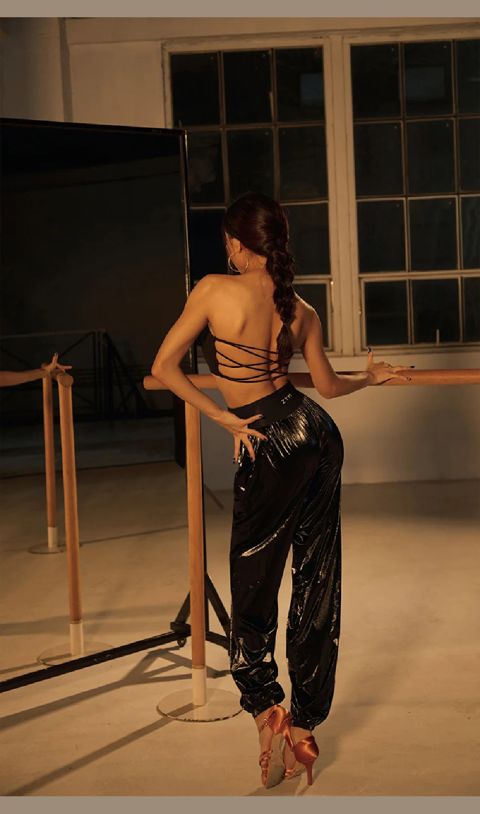 High Waist  Latin Dance Pants