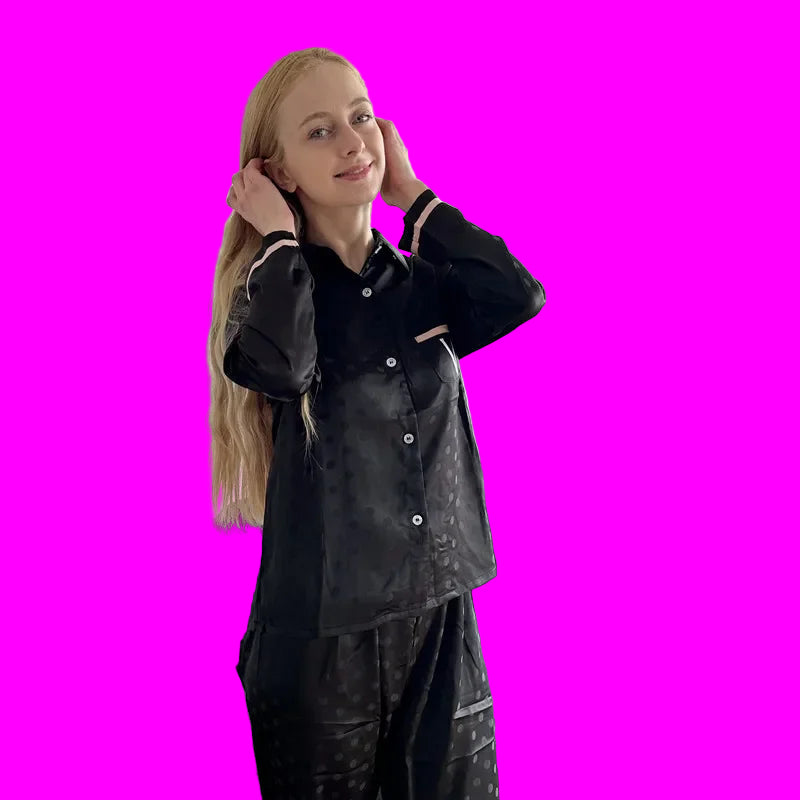 Collared Silk Pajama Set