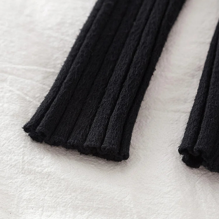 Pullover Ribbed Knitted Sweater Long Sleeve