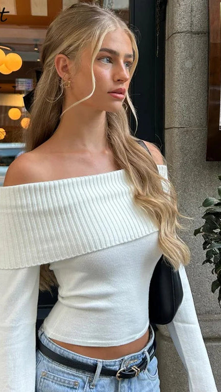 Candy Hot Off Shoulder Sweater