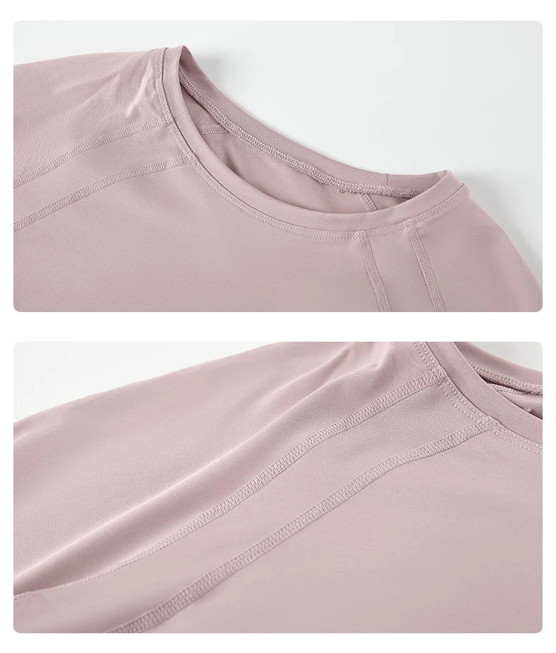 Long Sleeve Yoga  Shirt  Side Tie Split