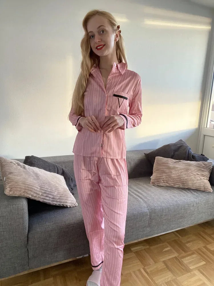 Collared Silk Pajama Set