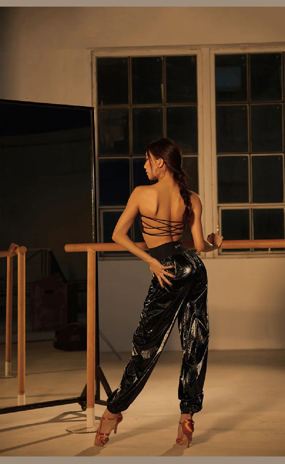 High Waist  Latin Dance Pants
