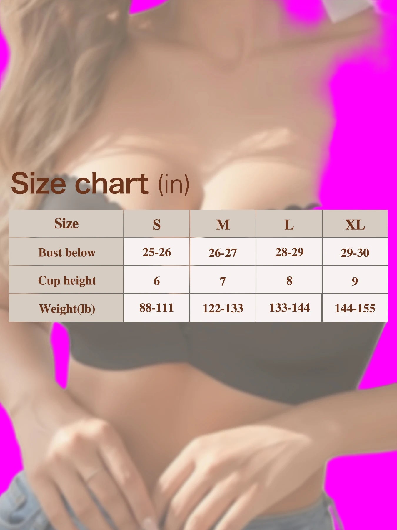 Wireless Strapless,  Bandeau Bra  S-XL(includes clear straps)