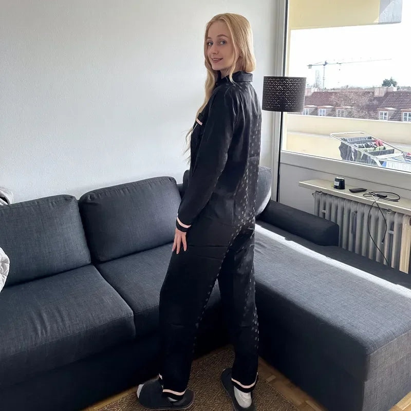 Collared Silk Pajama Set