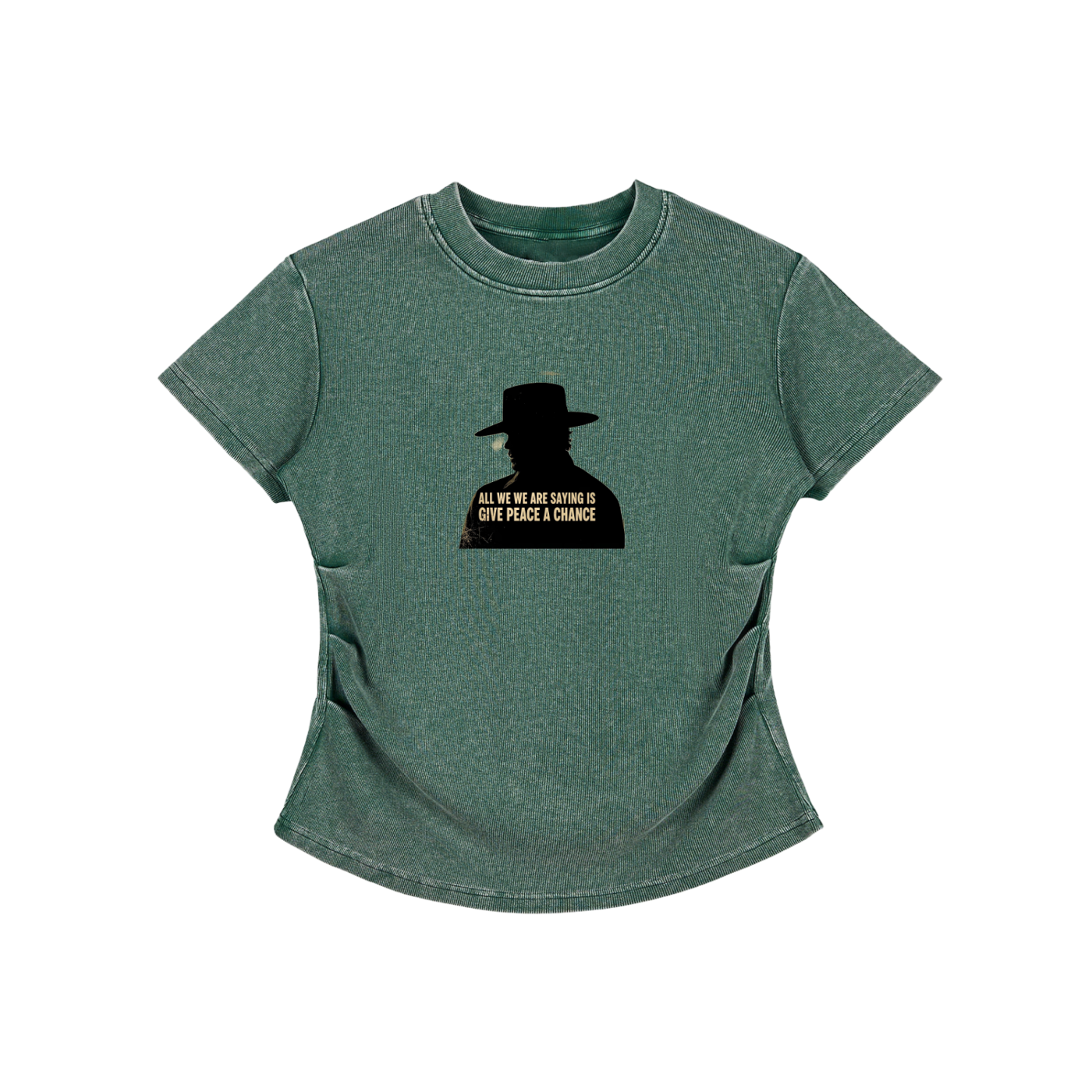 Vintage Washed Bodycon Cotton T-Shirt