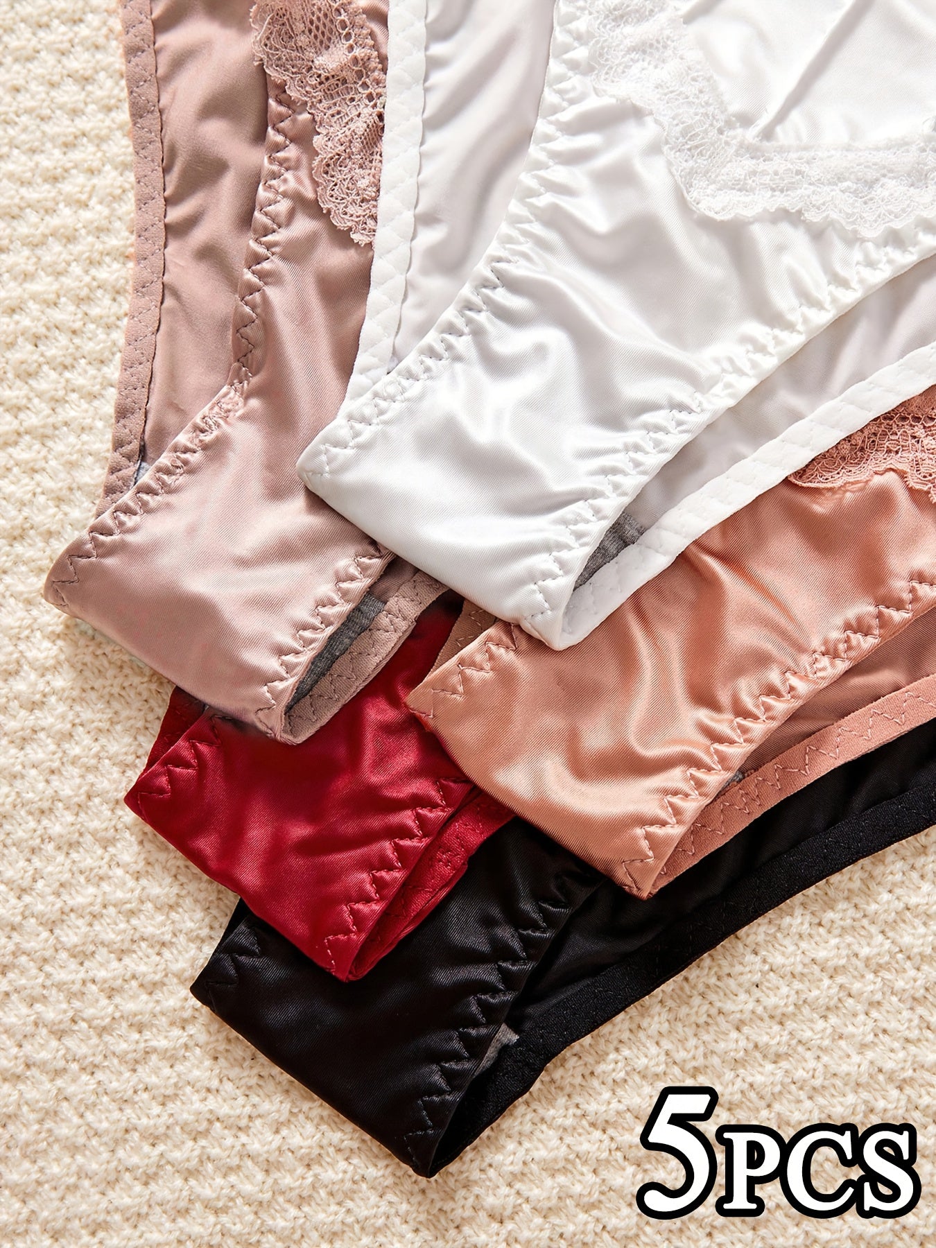 5  Panties  Luxury Satin Mid-Rise