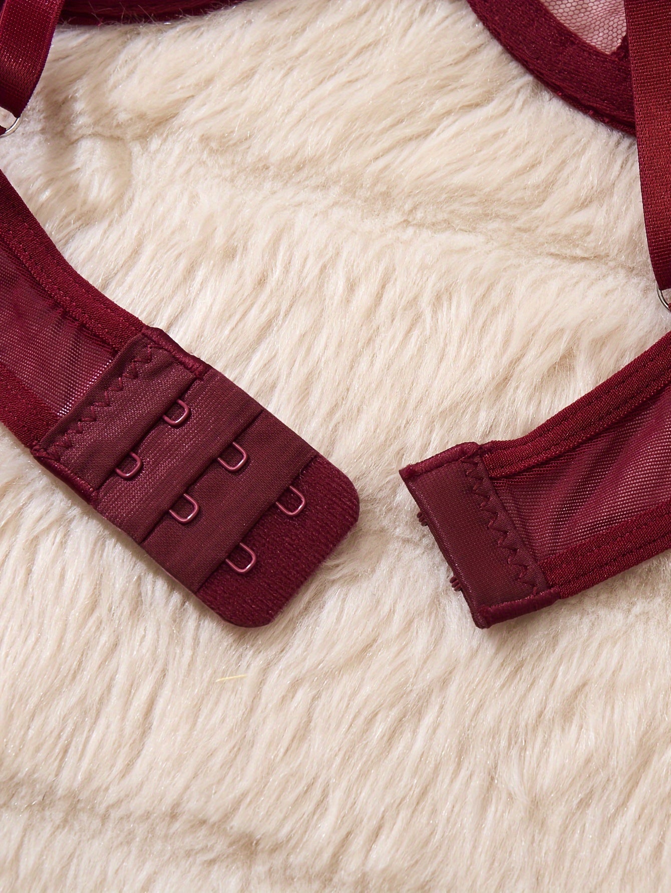 3 Sets Solid Floral Embroidery Sexy Lingerie Set