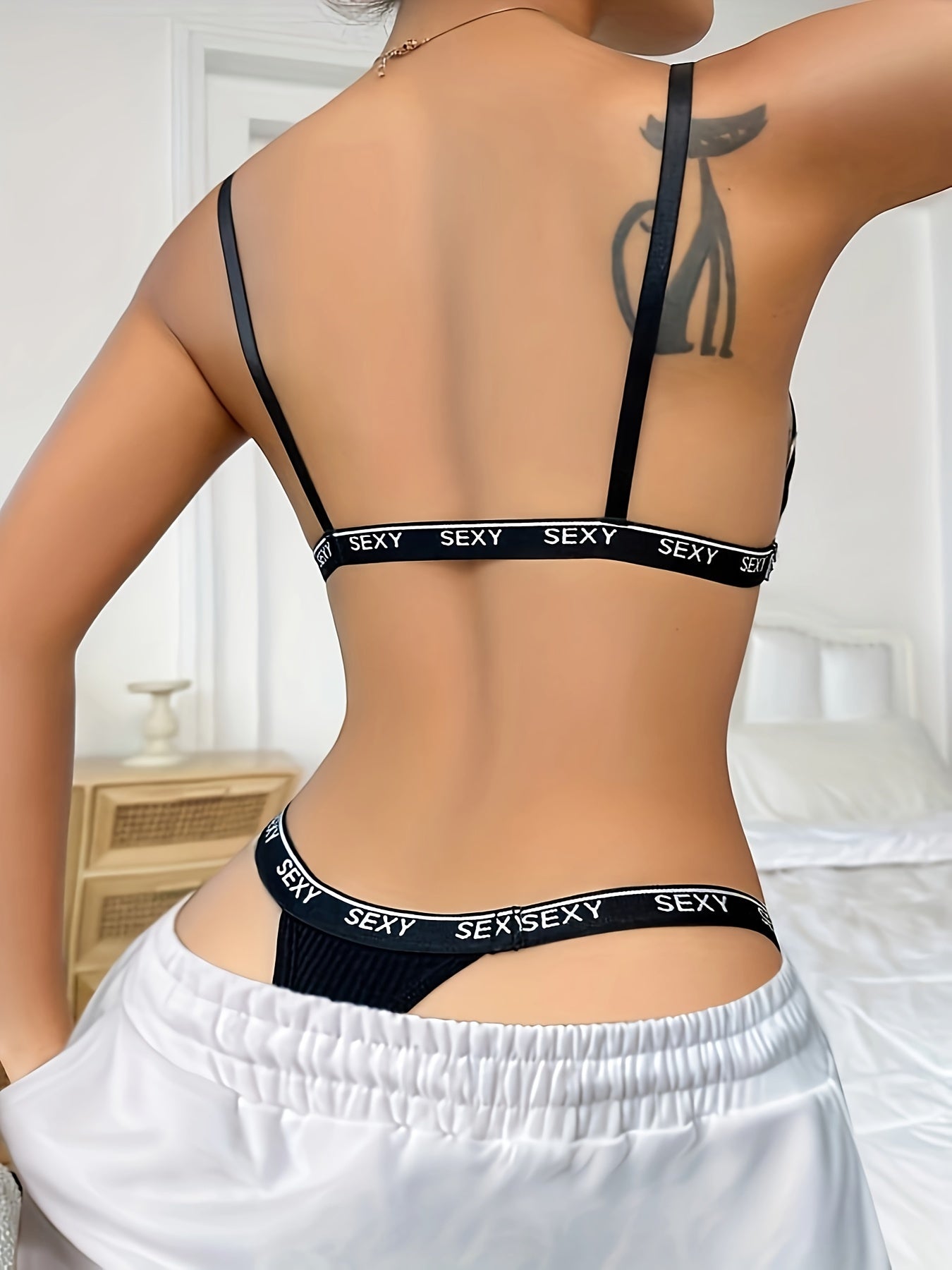 Seamless Sexy Print Bra  Wireless & Panties Set