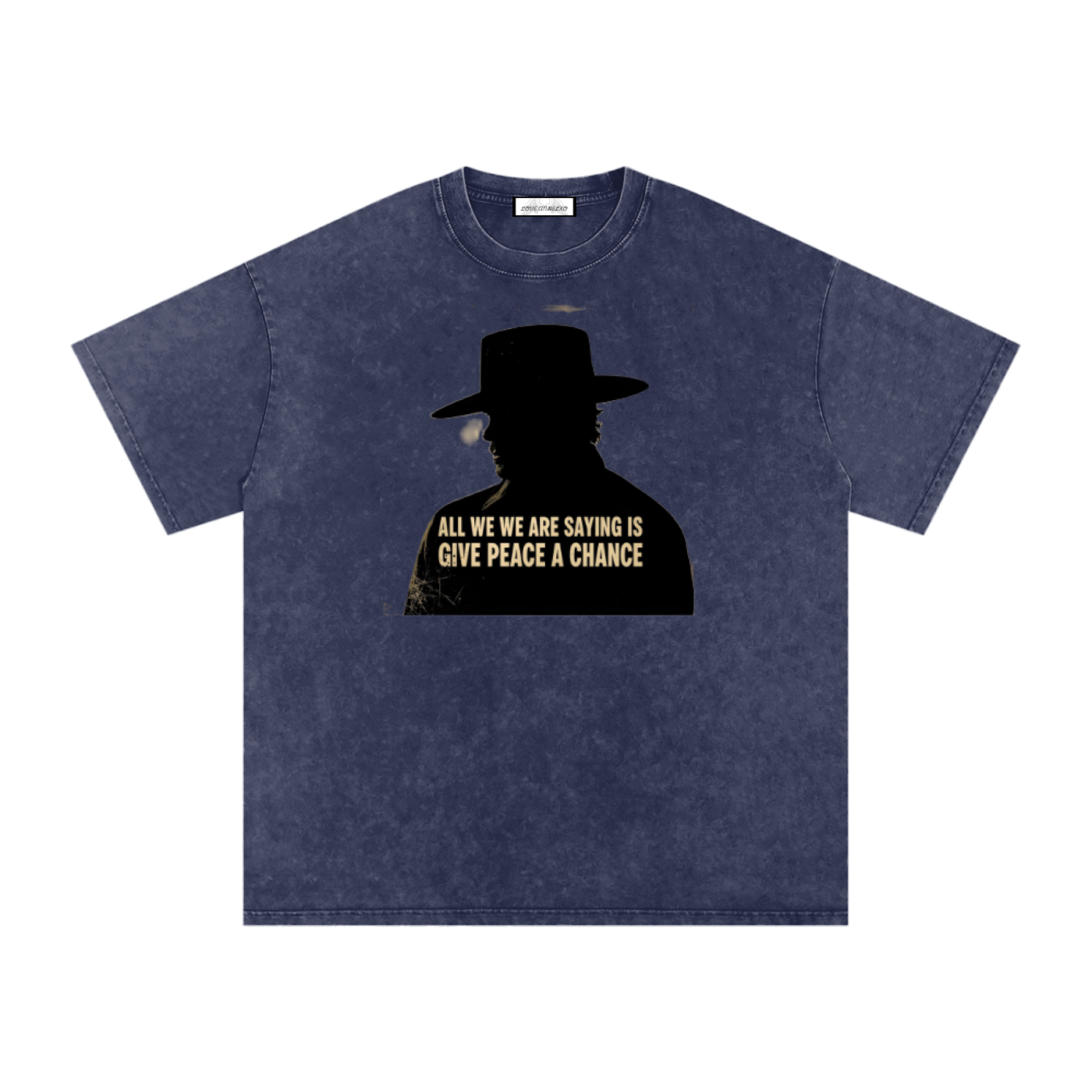 Snow Washed Oversized Cotton T-Shirt