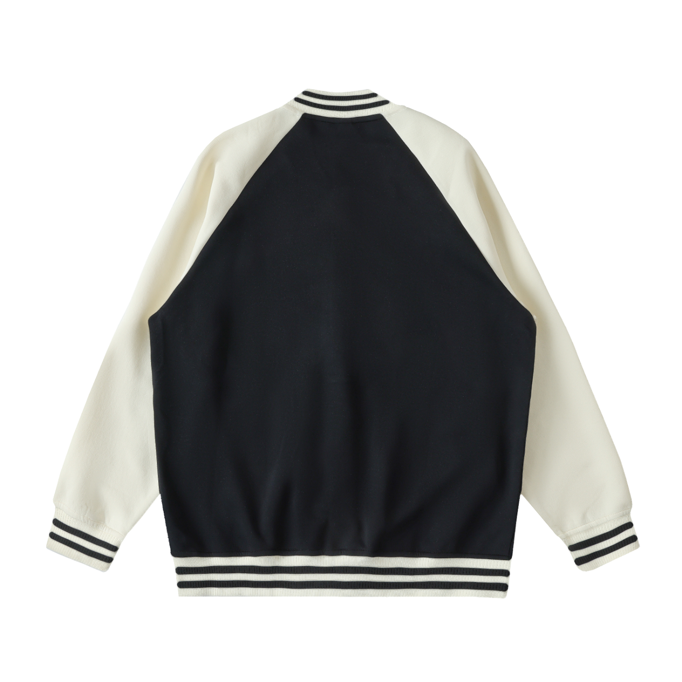 Two Tone Raglan Sleeve Varsity Jacket