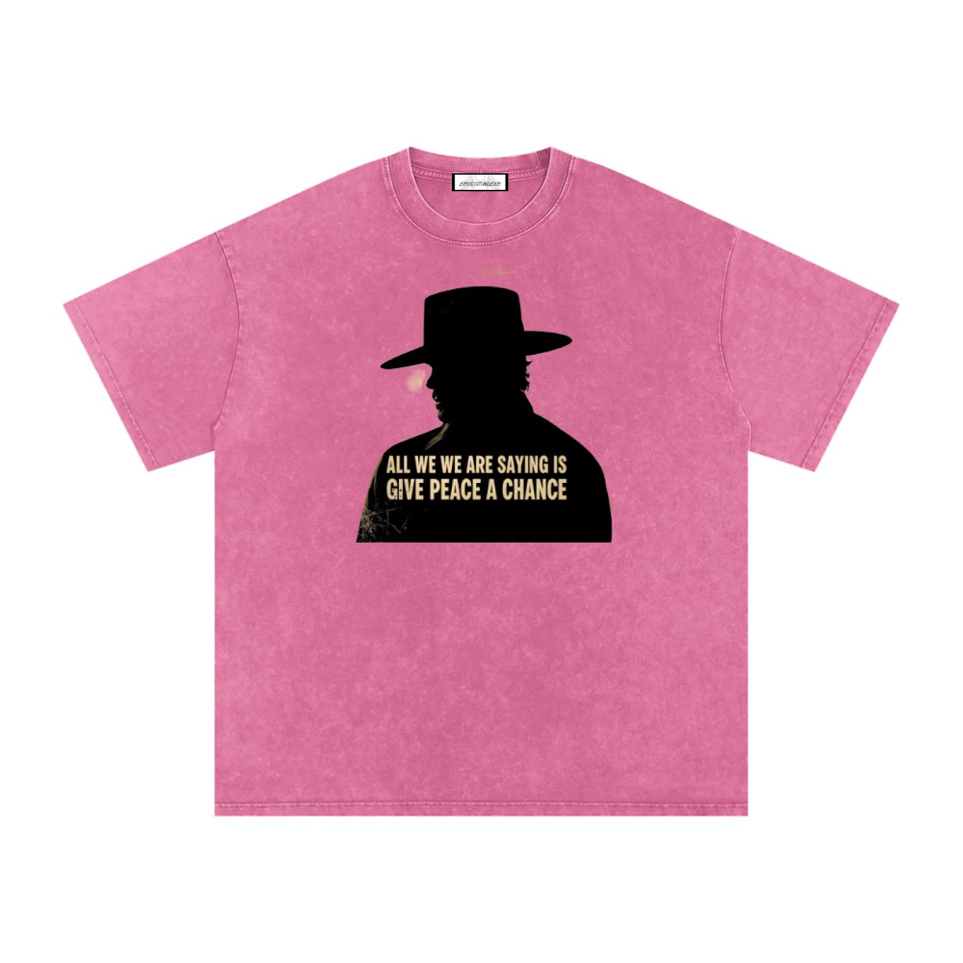 Snow Washed Oversized Cotton T-Shirt