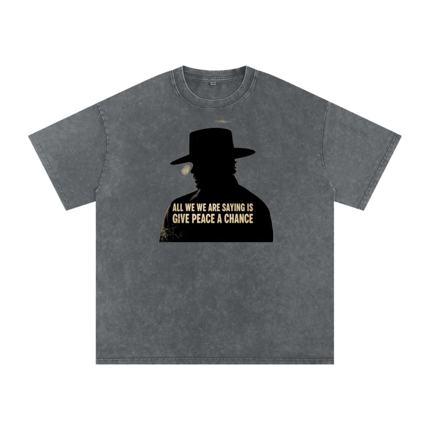 Snow Washed Oversized Cotton T-Shirt