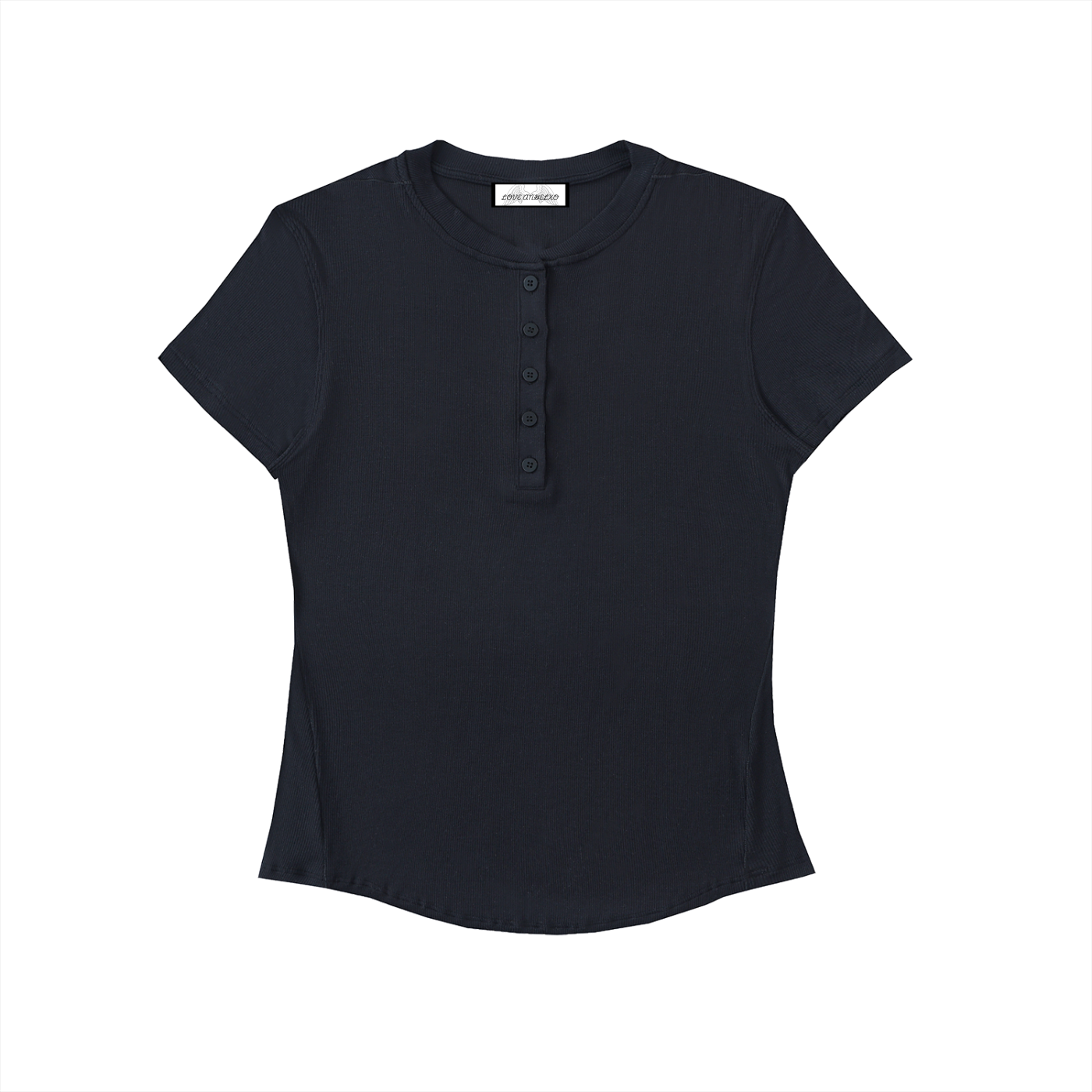 Modal Bodycon Henley Shirt
