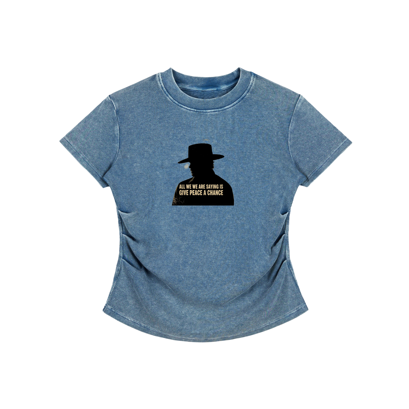 Vintage Washed Bodycon Cotton T-Shirt