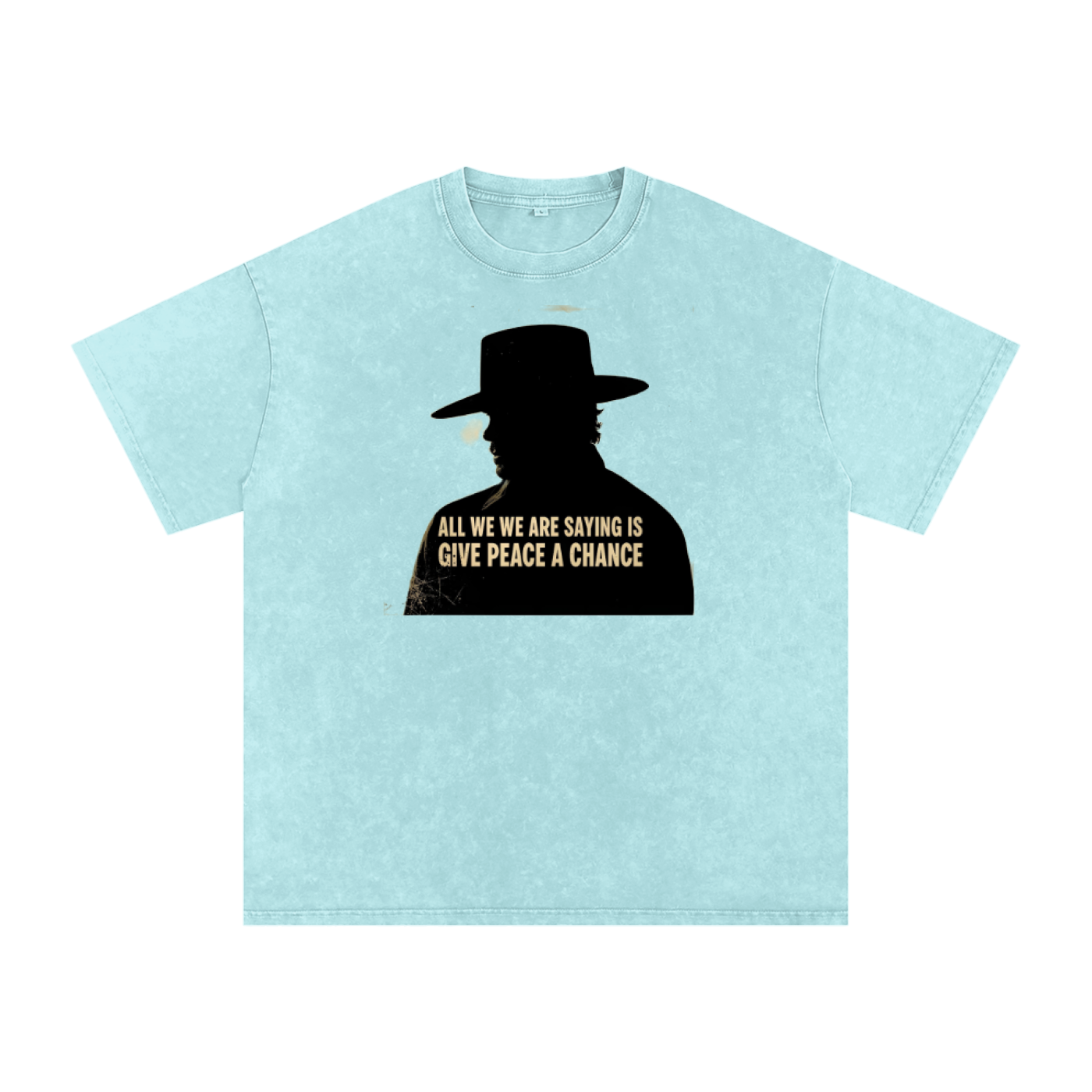 Snow Washed Oversized Cotton T-Shirt